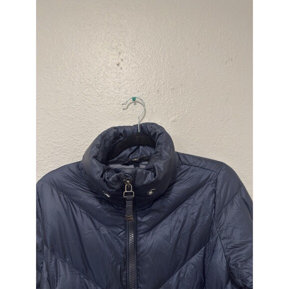 Athleta Banner Peak Goose Down Jacket Navy Blue  Water Resistant small - Picture 5 of 11